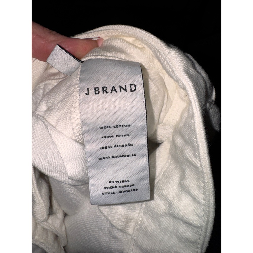 J Brand White Wide Leg Crop Jeans Paperbag Waist Casual Size 32 - Picture 12 of 12